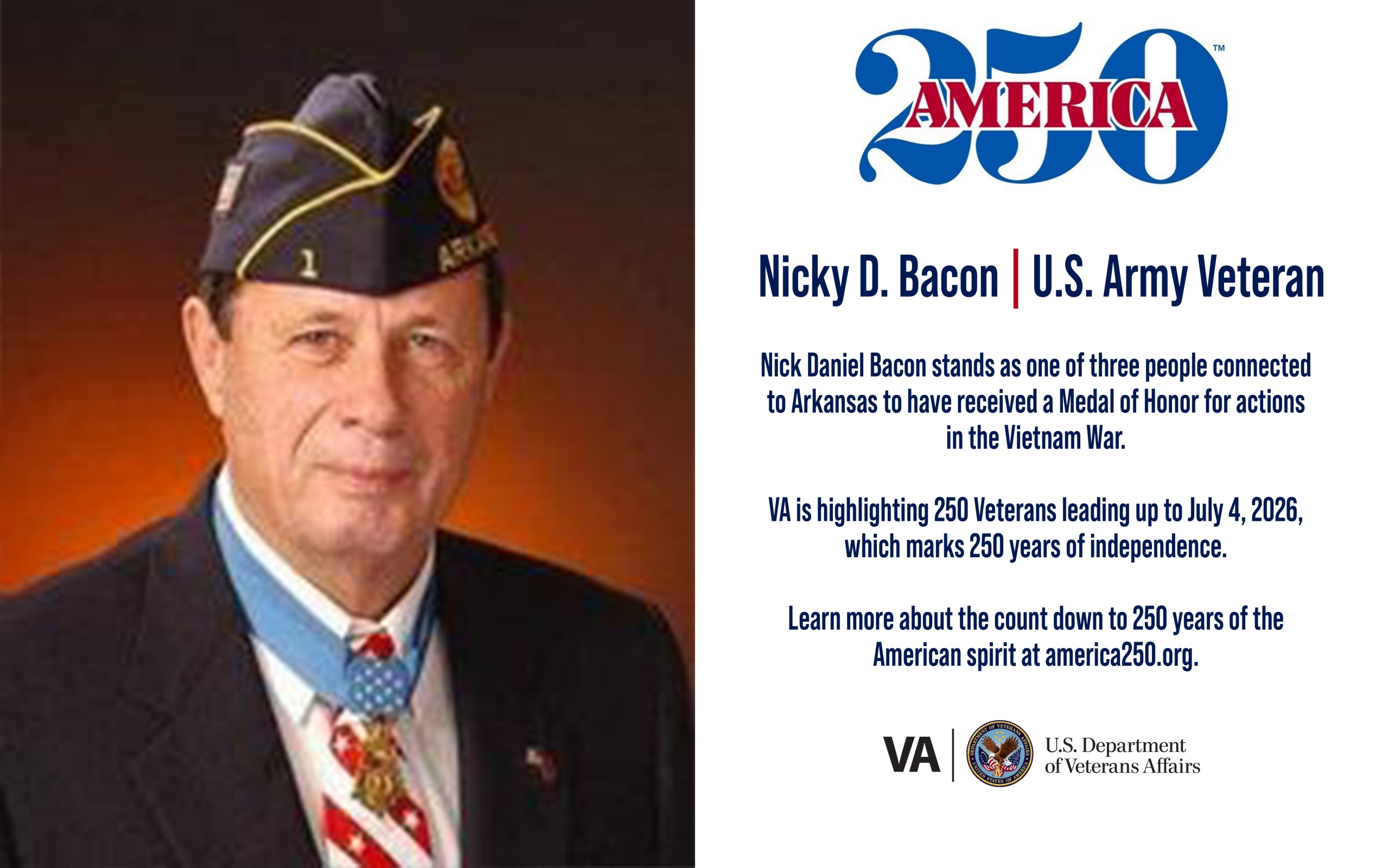 America250 Army Veteran Nicky D Bacon Va News