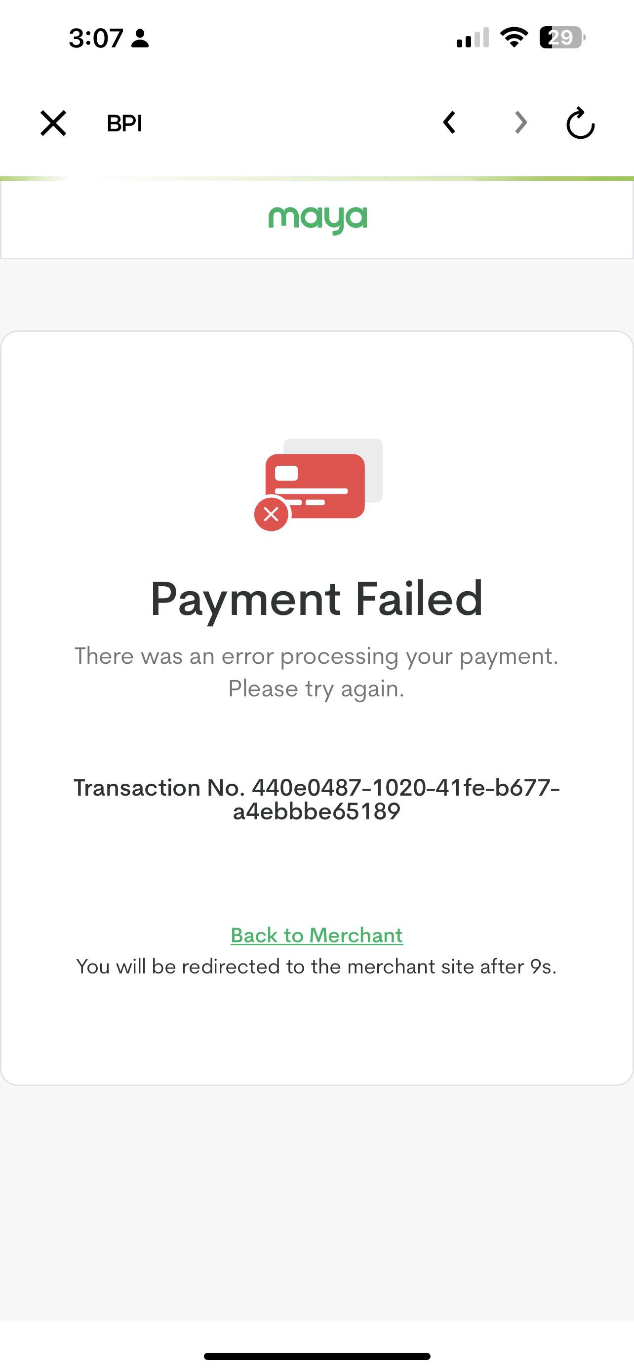 Bpi Payment Failed R Phcreditcards