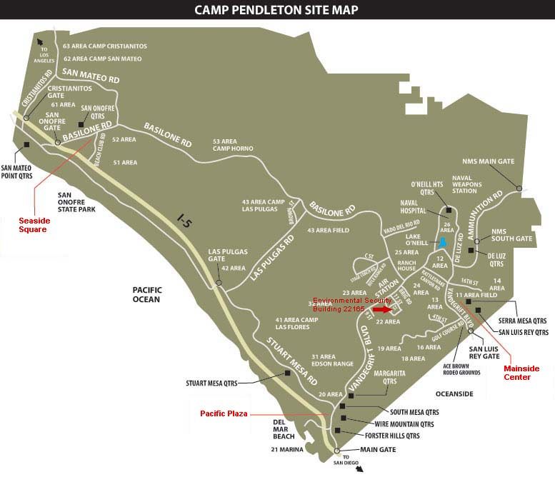 Camp Pendleton Map Usmc Life