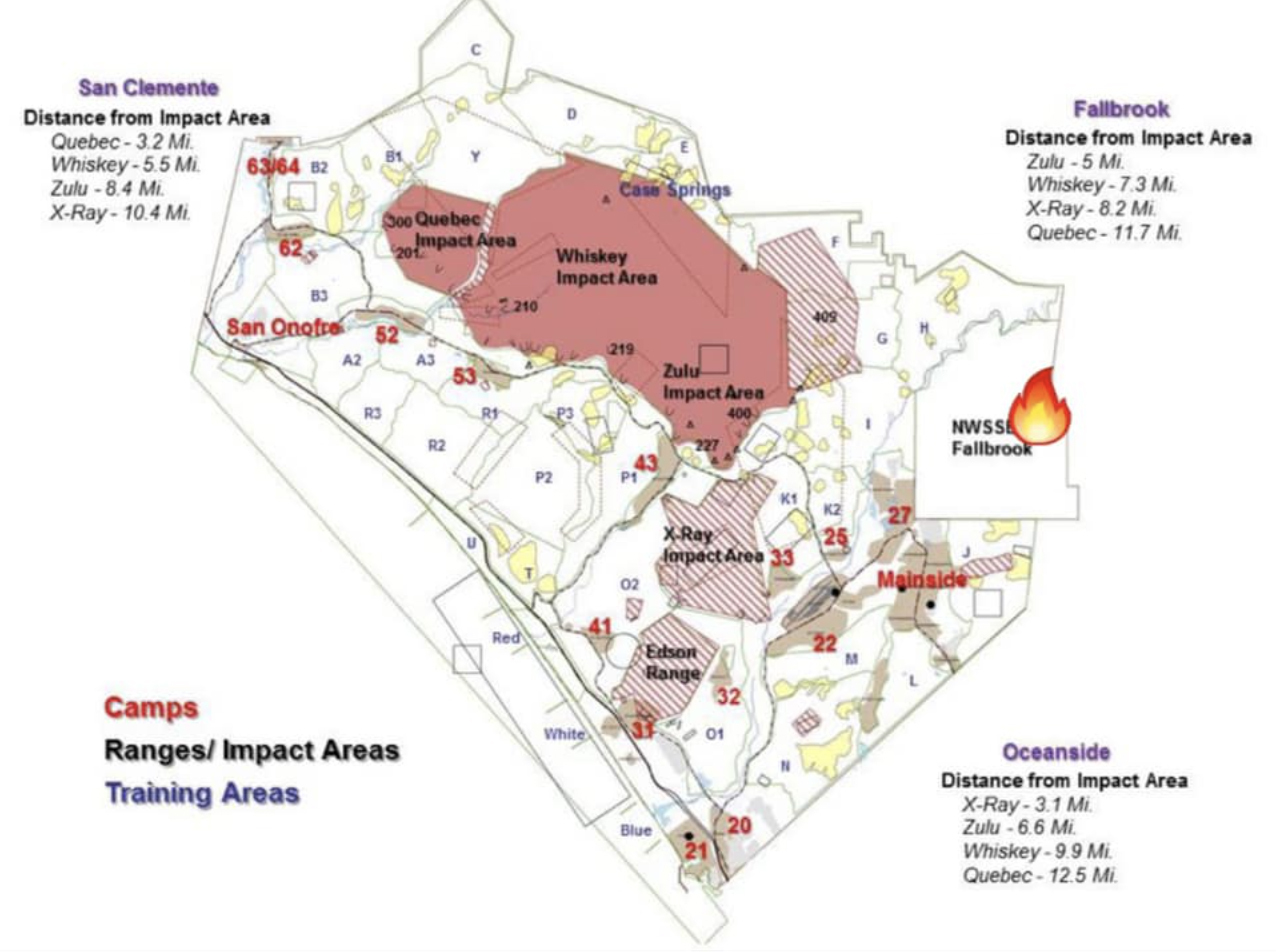 Camp Pendleton Map Where Is The Marine Base And How Did The Fire Start