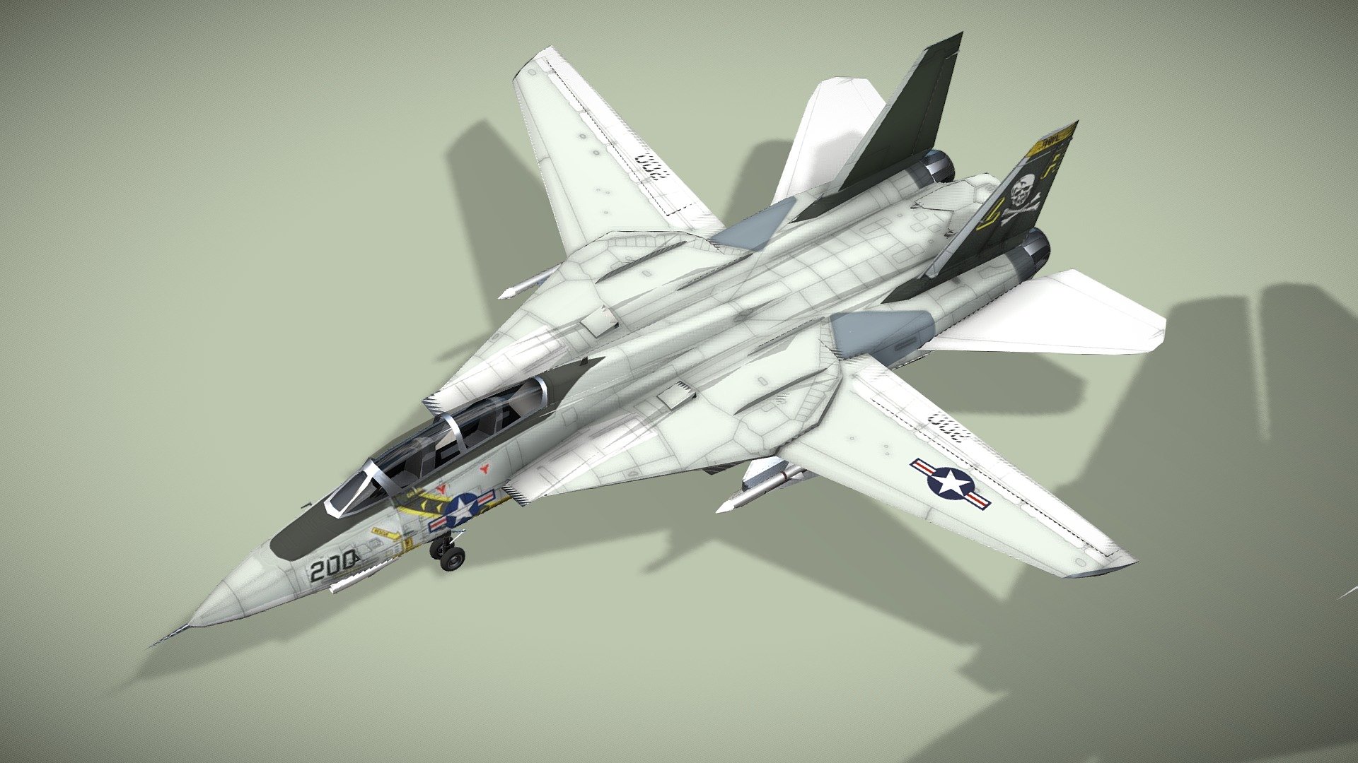 F 14 Tomcat Top Gun Gear Up Downloadable 3D Model By Octoman20222