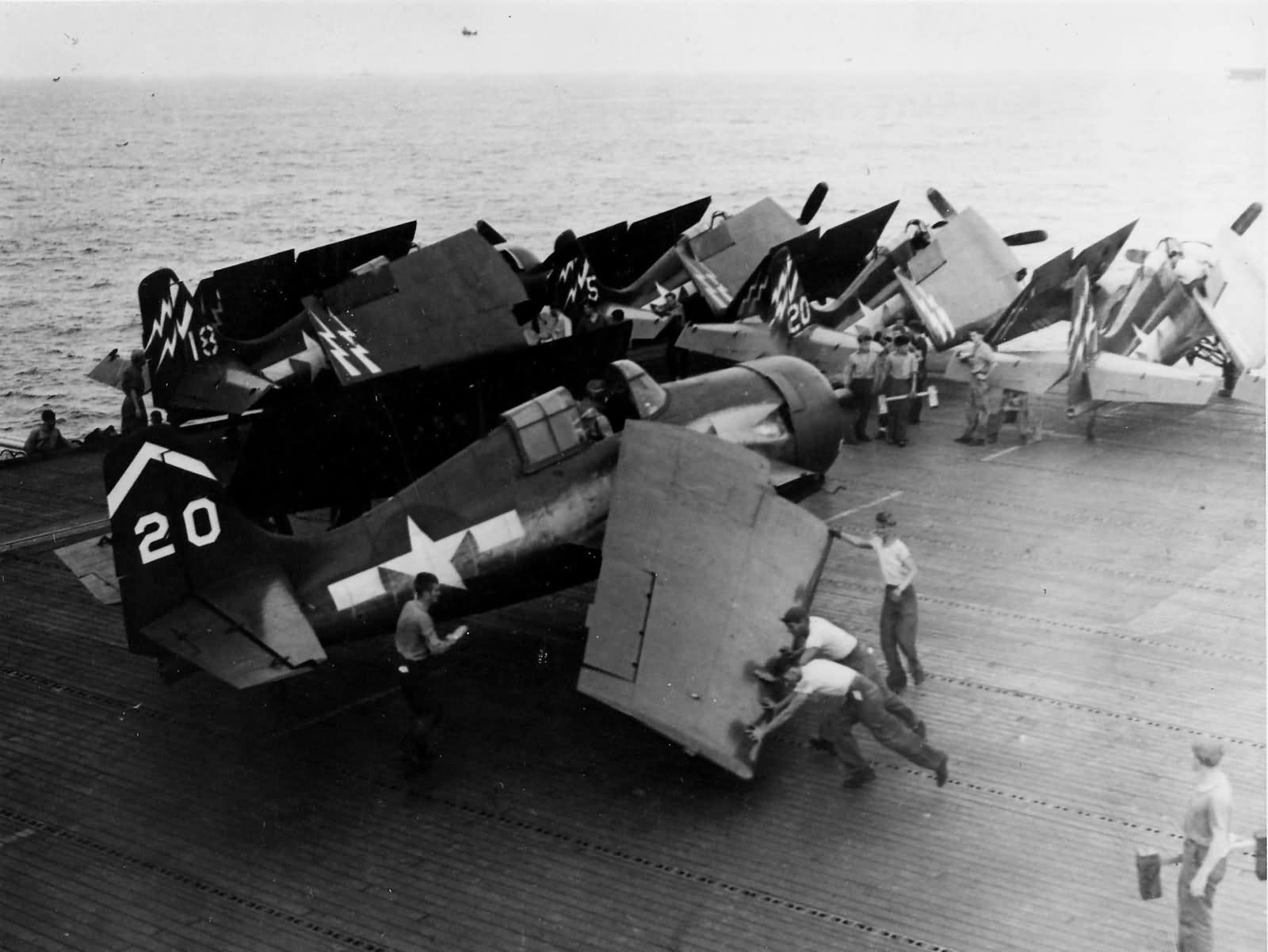 Fm 2 Wildcat 20 Of Vc 71 On Board The Escort Carrier Uss Hoggatt Bay