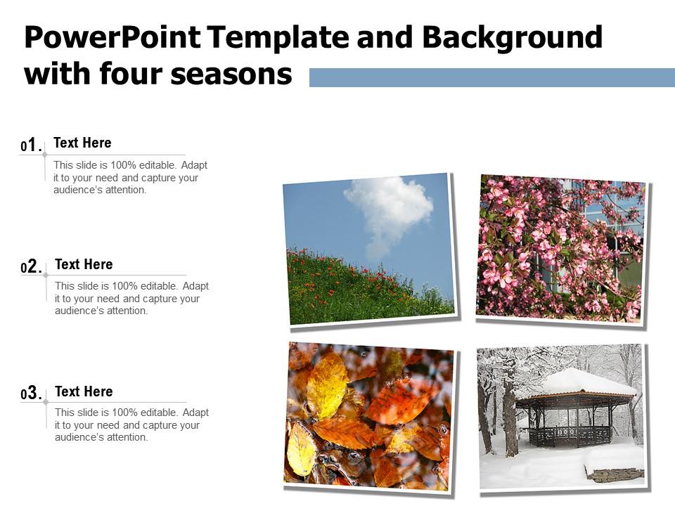 Four Seasons Ppt Template Powerpoint Template Free Four Seasons Seasons