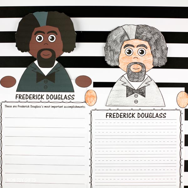 Frederick Douglass Color And Write Activity For Kids Non Toy Gifts