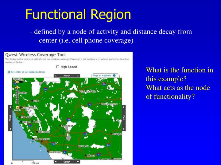 Understanding Functional Regions: A Geographic Definition