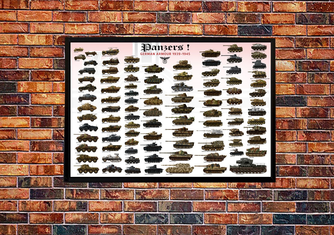 German Tanks Panzers 1939 1945 World War Ii Poster Etsy