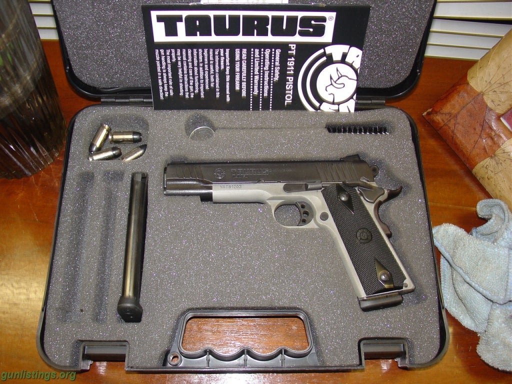 Gunlistings Org Pistols Taurus Pt 1911 45 Caliber Two Tone