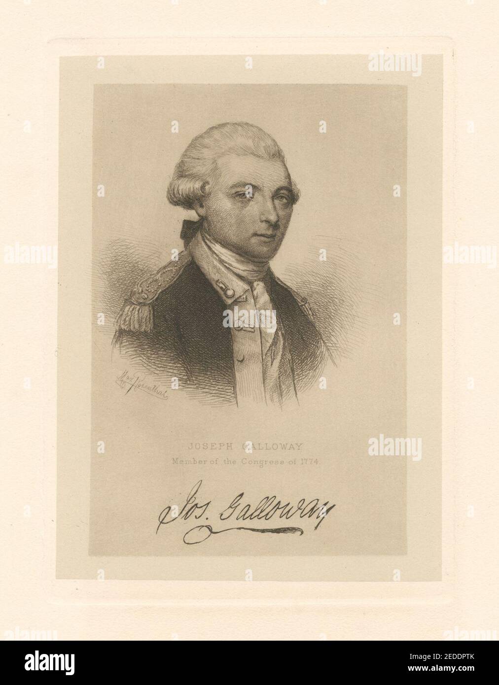 Joseph Galloway Member Of The Congress Of 1774 Stock Photo Alamy