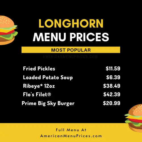 Longhorn Steakhouse Menu With Prices 2023 Catering Best Cut Steaks For Lunch Amp Dinner