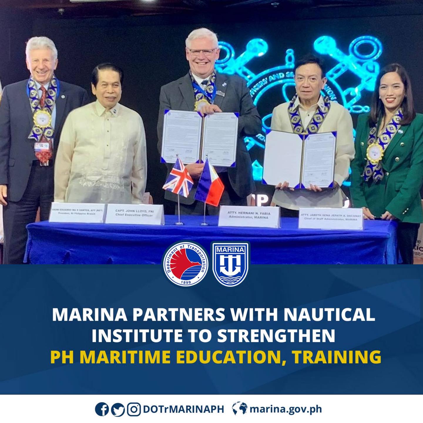 Marina Partners With Nautical Institute To Strengthen Ph Maritime Education Training Maritime