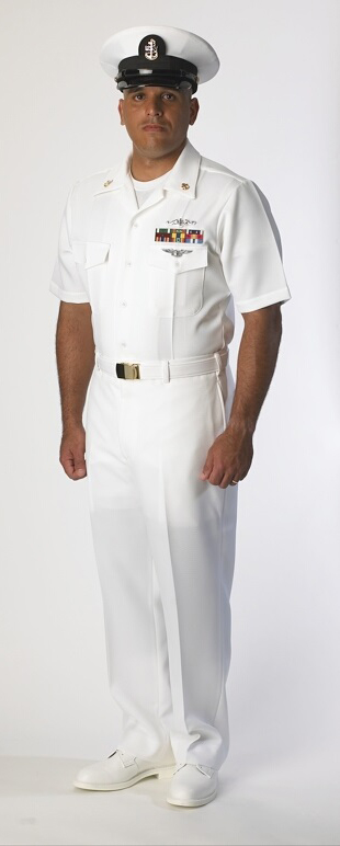 Navy Chief Summer White Uniform Zulma Singeltary