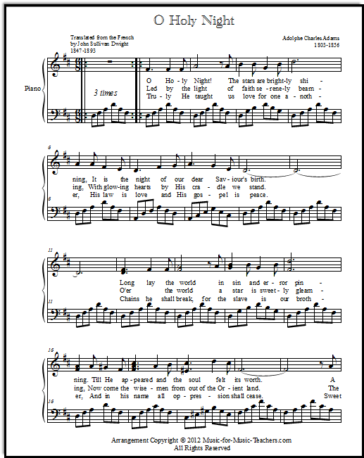 O Holy Night Chords In G Sheet And Chords Collection