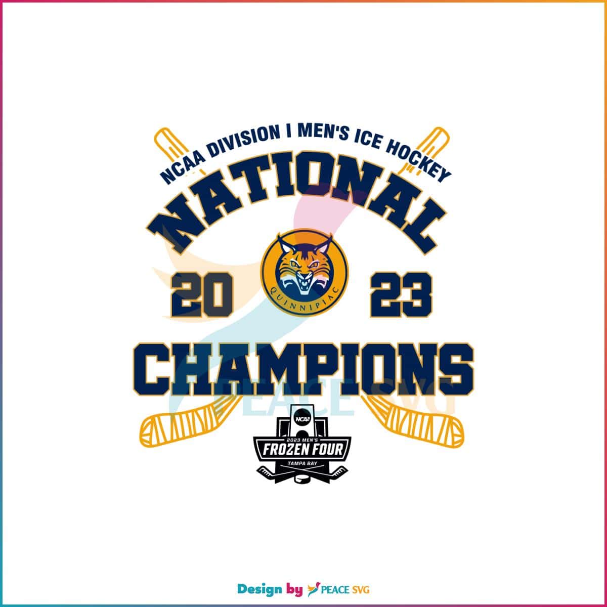 Quinnipiac Bobcats Champion 2023 Ncaa Men S Ice Hockey National