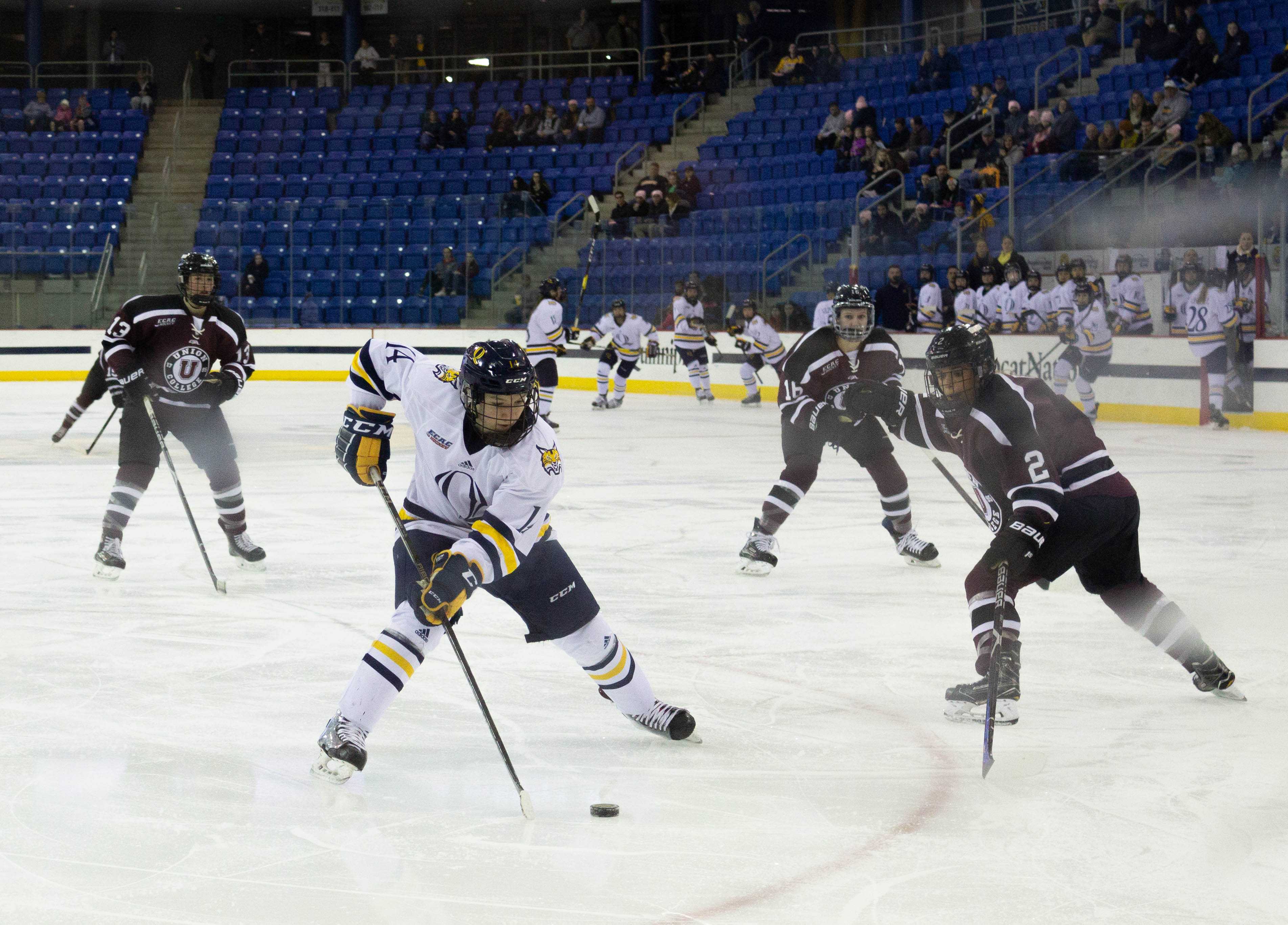 Quinnipiac Women S Ice Hockey Dominates Union On Senior Day The