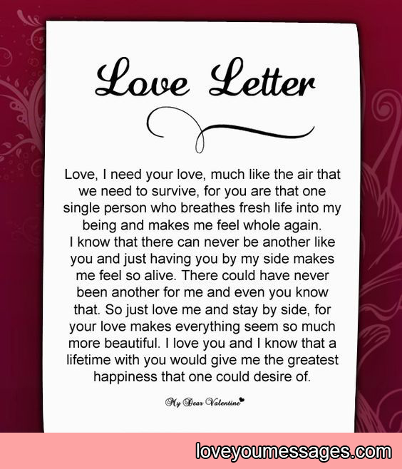 Top 8 Deep And Long Love Letters For Her Love You Messages