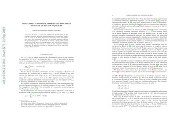 Uniformly Distributed Sequences: Key to Random Number Generation