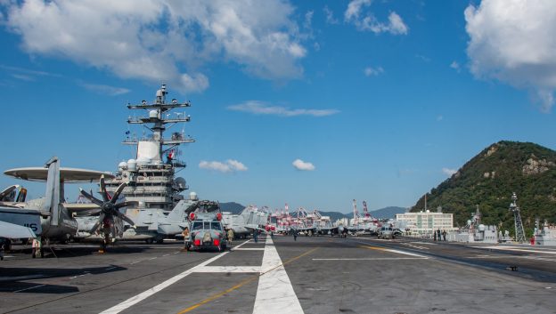 Uss Ronald Reagan Arrives In South Korea For Port Visit China Protests