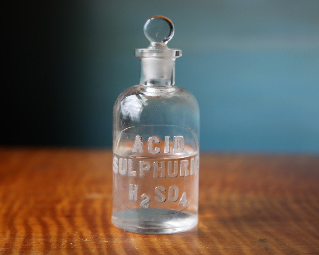 Vintage Sulphuric Acid Bottle